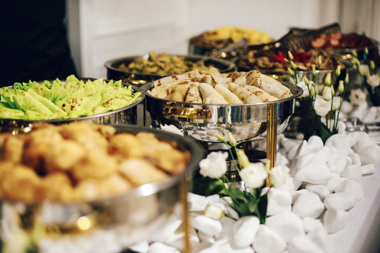 Catering service at an event